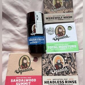 Dr. Squatch Men's Natural Deodorant Stick and natural soap set